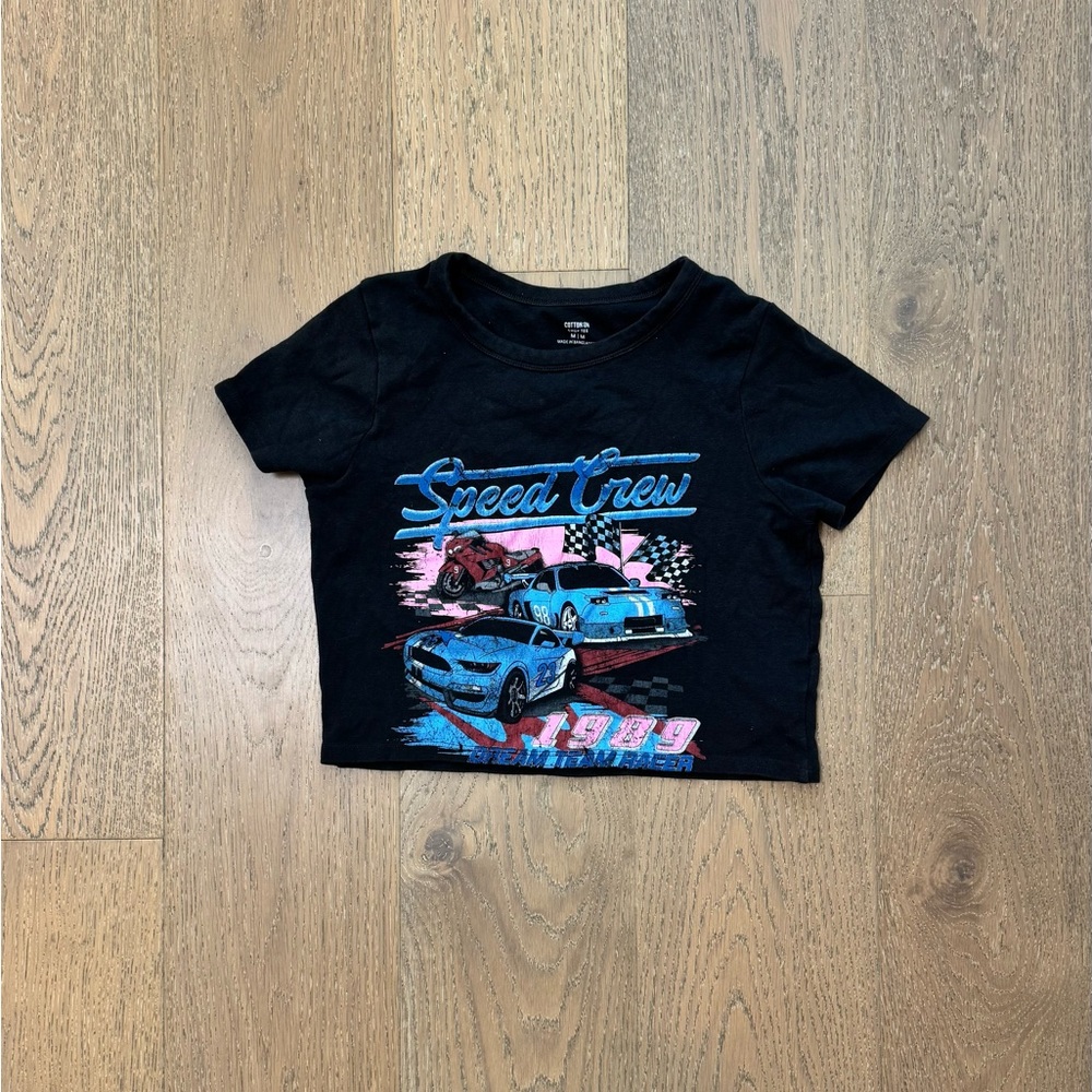 Black Soft Graphic Tee
